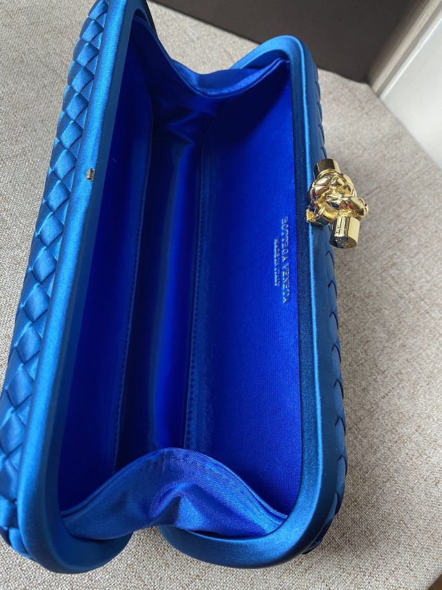 BV original silk knot clutch 202031 blue