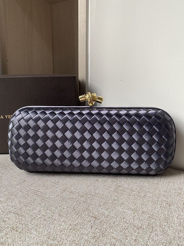 BV original silk knot clutch 202031 dark grey