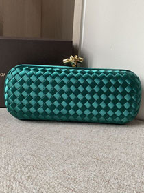 BV original silk knot clutch 202031 green