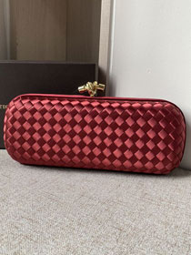 BV original silk knot clutch 202031 wine red