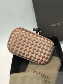 BV original silk&snakeskin knot clutch 113085-3 nude