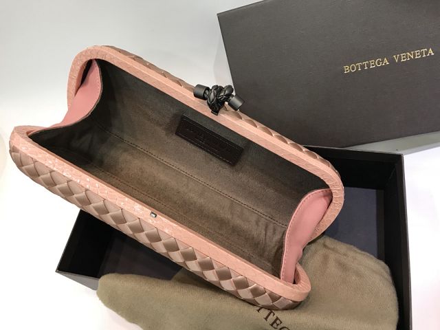 BV original silk&snakeskin knot clutch 202031-2 nude