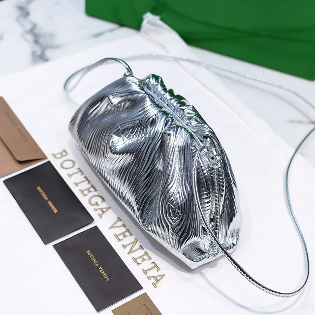BV original calfskin mini 20 pouch 585852 silver