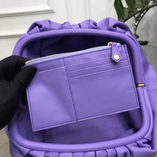 BV original calfskin large pouch 576227 purple