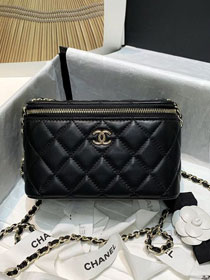 CC original lambskin vanity with chain AP2293 black