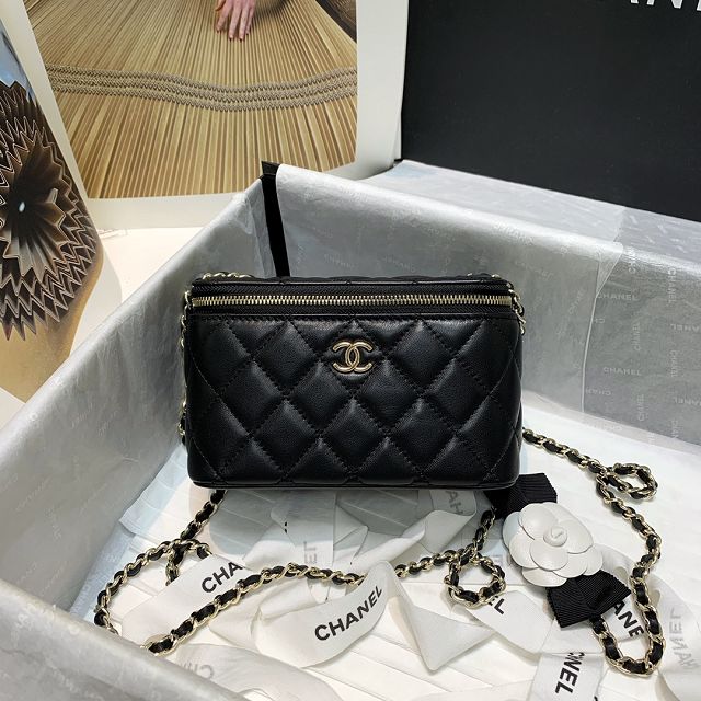 CC original lambskin vanity with chain AP2293 black