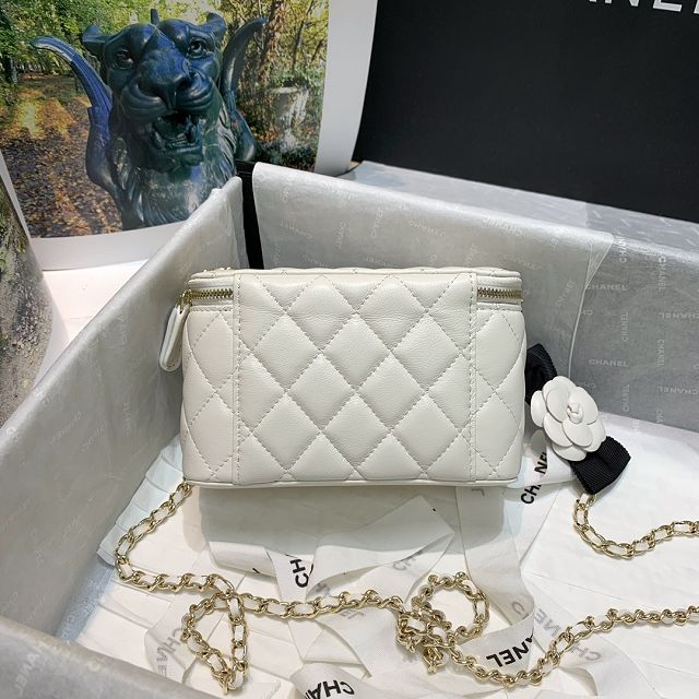 CC original lambskin vanity with chain AP2293 white