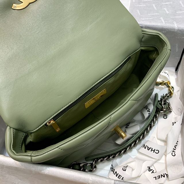 CC original calfskin small 19 flap bag AS1160 green