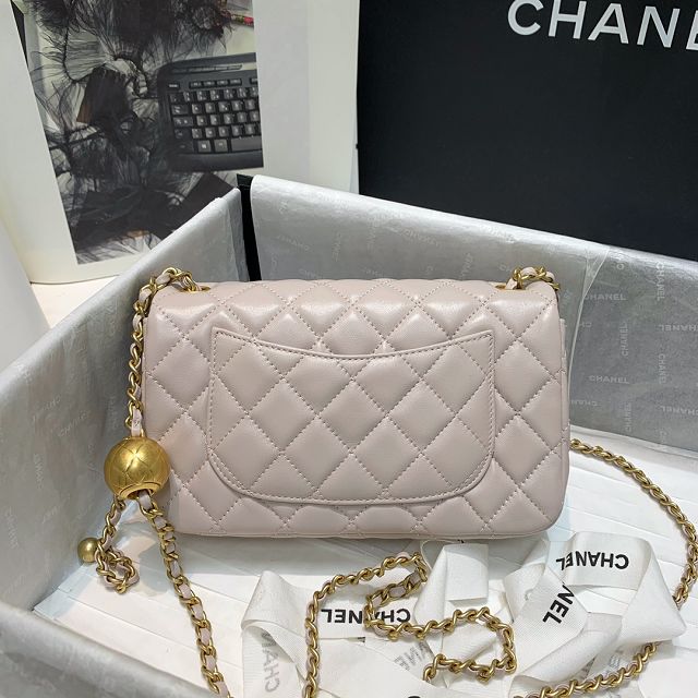 CC original lambskin flap bag AS1787 light pink