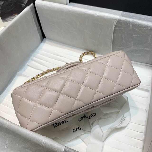 CC original lambskin flap bag AS1787 light pink