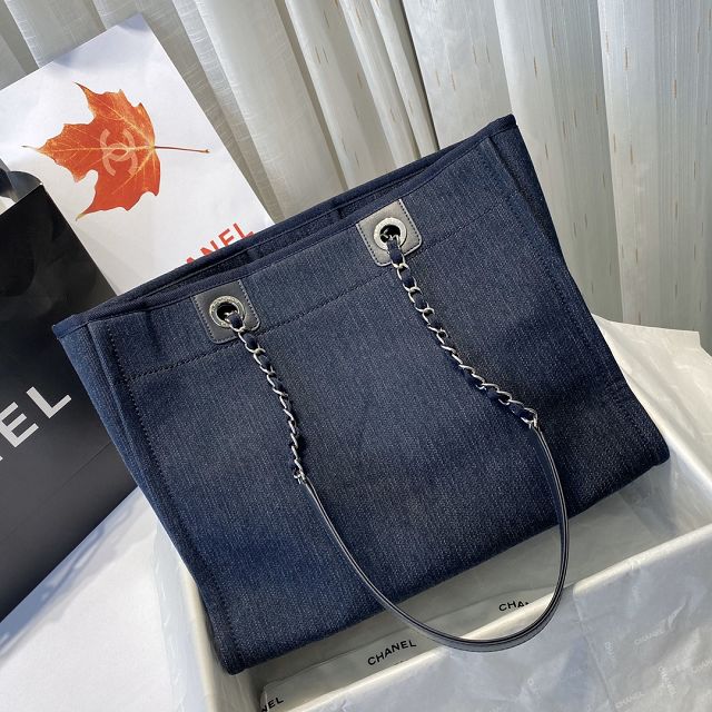 CC original canvas fibers shopping bag A67001 navy blue