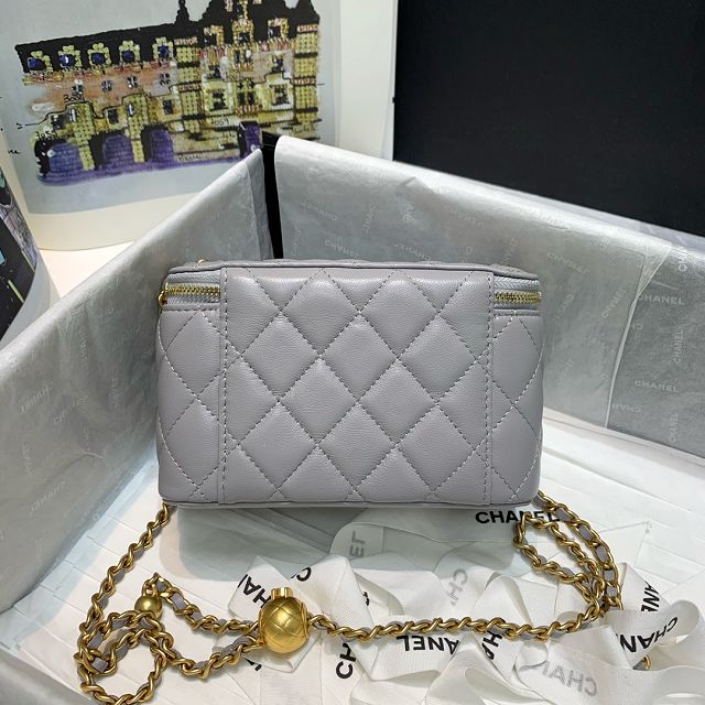 CC original lambskin small vanity with chain AP1341 grey