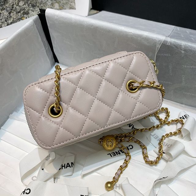 CC original lambskin small vanity with chain AP1341 light pink