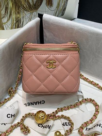 CC original lambskin small vanity with chain AP1447 pink