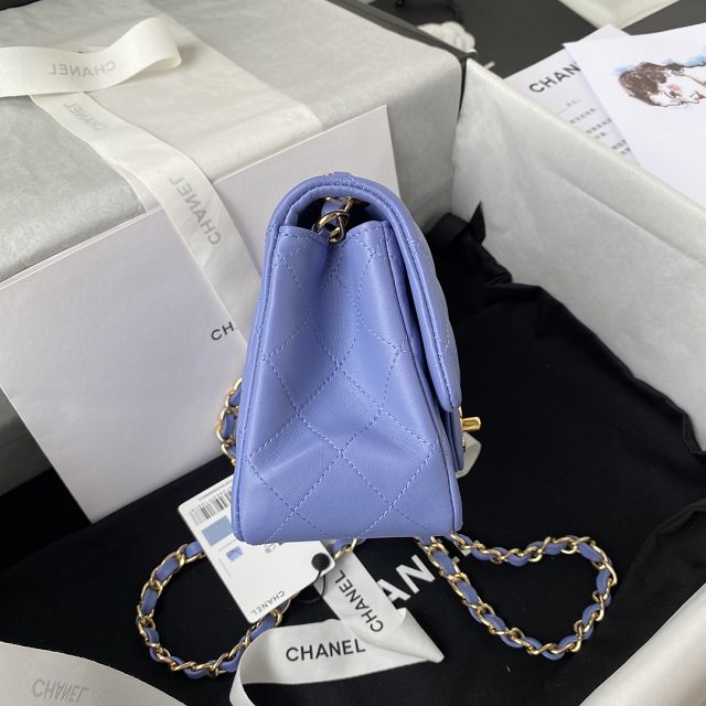 CC original lambskin super mini flap bag A35200 blue