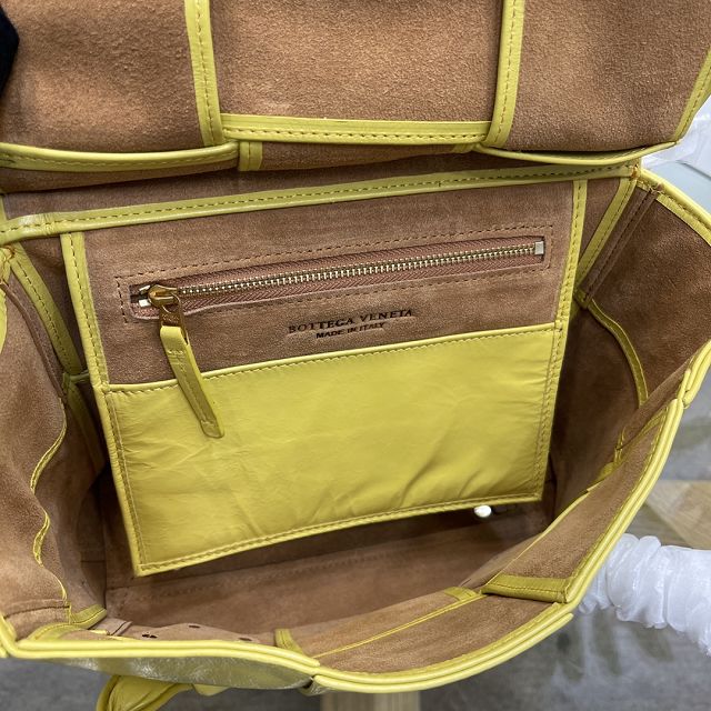 BV original paper calfskin small arco 33 bag 666874 yellow