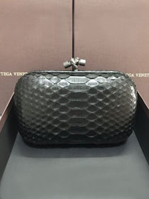 BV original python leather knot clutch 113085 black