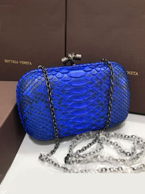 BV original python leather knot clutch 113085 blue