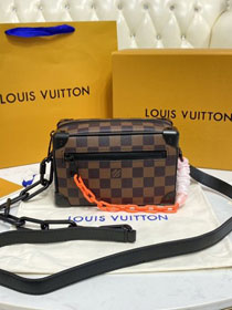 Louis vuitton original damier ebene mini soft trunk N44735 