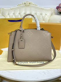 2023 Louis vuitton original embossed calfskin grand palais tote bag M45811 tourterelle grey