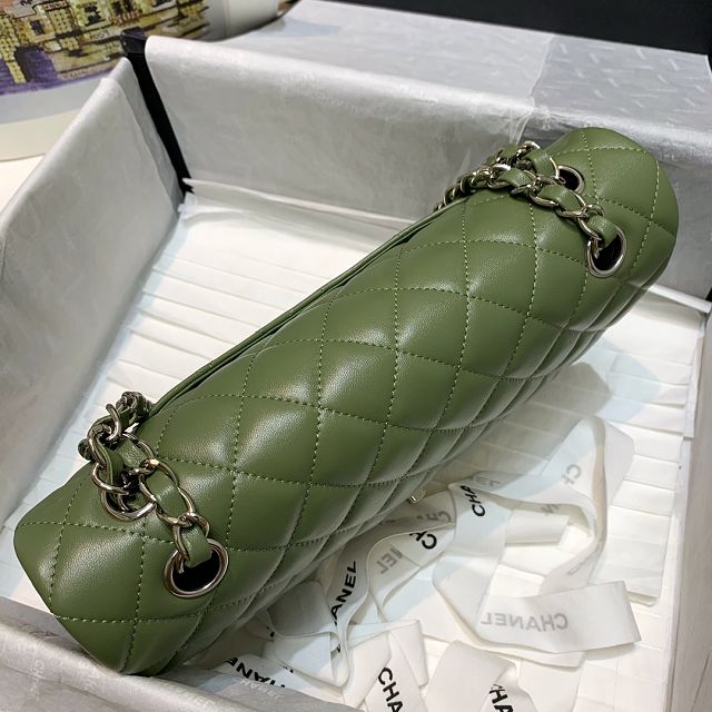 CC original lambskin medium flap bag A01112 green