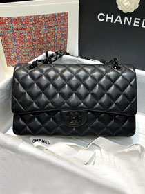 CC original lambskin medium flap bag A01112 black