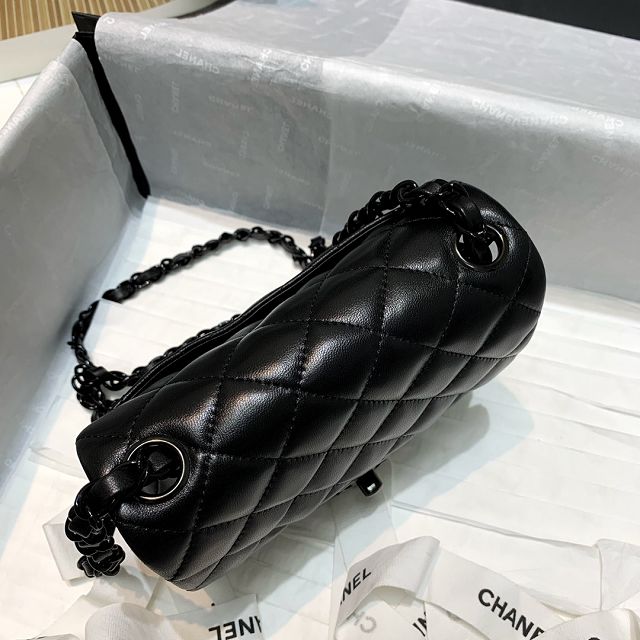 CC original lambskin mini flap bag A35200 black