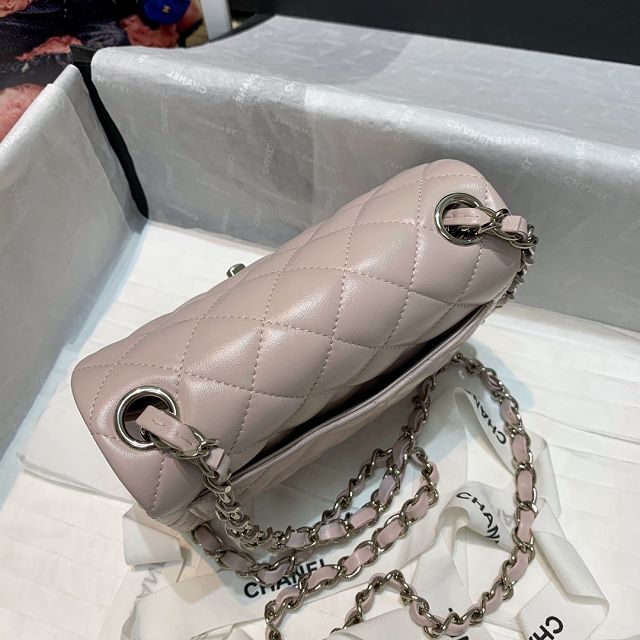 CC original lambskin mini flap bag A35200 light pink