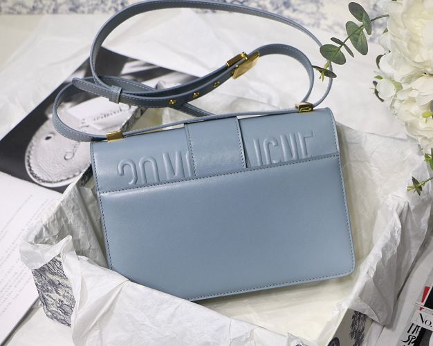 Dior original box calfskin 30 montaigne bag M9203 blue-gray