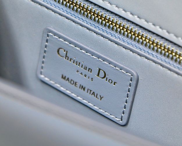 Dior original box calfskin 30 montaigne bag M9203 blue-gray