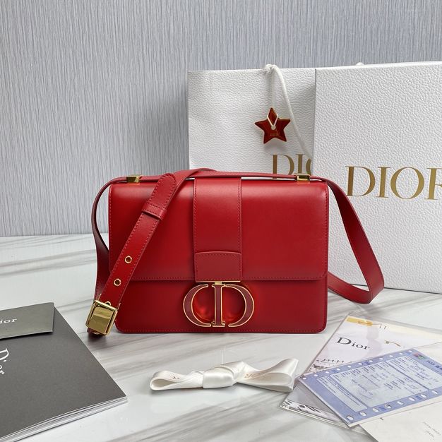 Dior original box calfskin 30 montaigne bag M9203 red