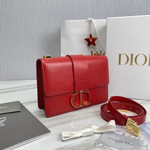 Dior original box calfskin 30 montaigne bag M9203 red