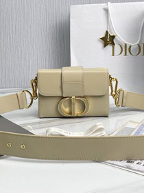 Dior original box calfskin mini 30 montaigne bag M9204 beige