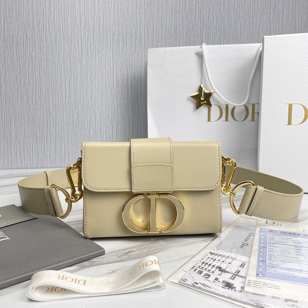Dior original box calfskin mini 30 montaigne bag M9204 beige