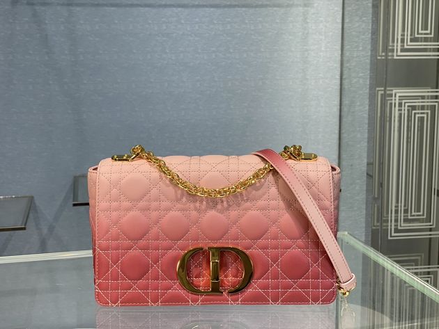 Dior original calfskin medium caro bag M9242 pink