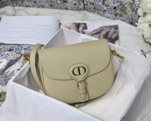 Dior original grained calfskin medium bobby bag M9319 beige