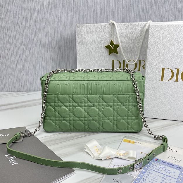 Dior original calfskin large caro bag M9243 mint green