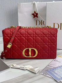 Dior original calfskin large caro bag M9243 red