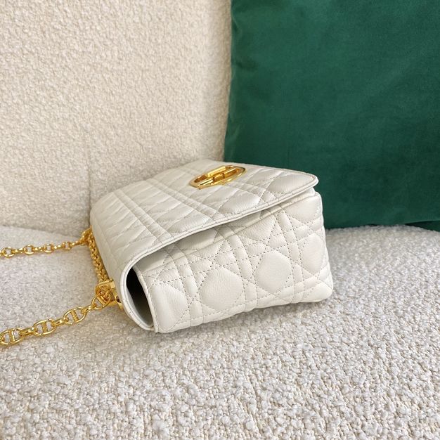 Dior original calfskin large caro bag M9243 white