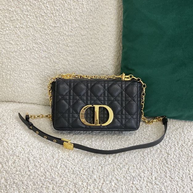 Dior original calfskin small caro bag M9241 black