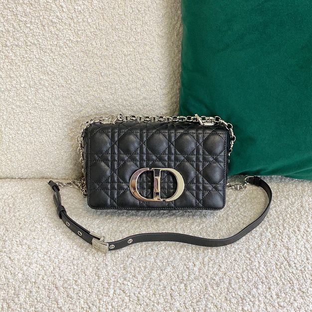 Dior original calfskin small caro bag M9241 black
