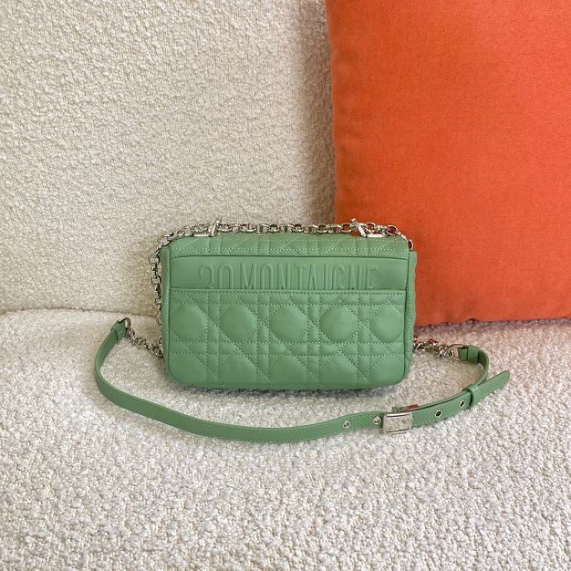 Dior original calfskin small caro bag M9241 mint green