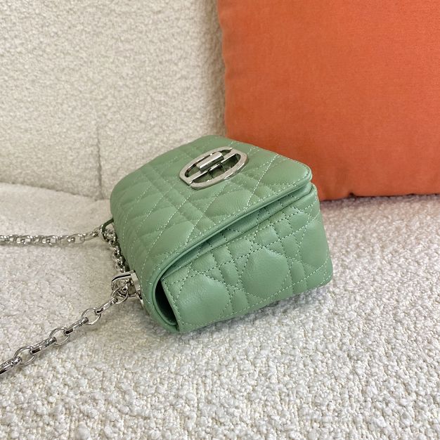 Dior original calfskin small caro bag M9241 mint green