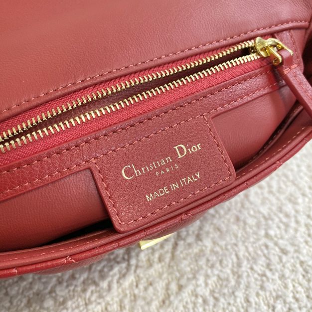 Dior original calfskin small caro bag M9241 red