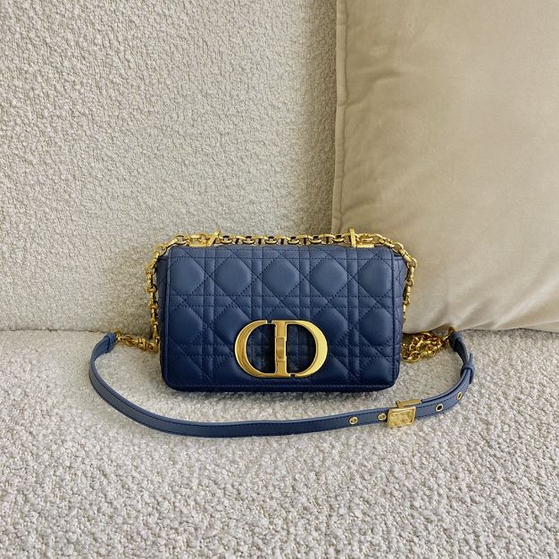 Dior original calfskin small caro bag M9241 blue