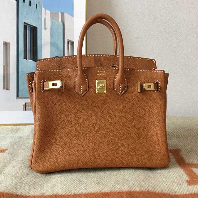 Hermes original togo leather birkin 35 bag H35-1 gold brown