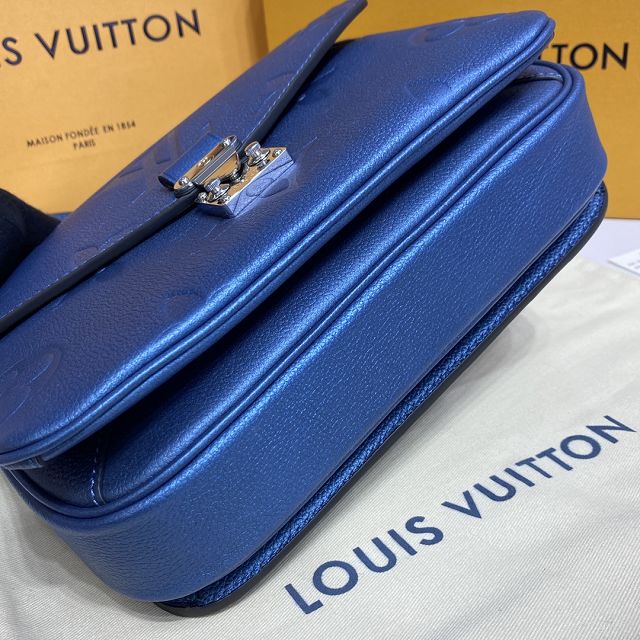 2022 Louis vuitton original calfskin pochette metis bag M59211 blue