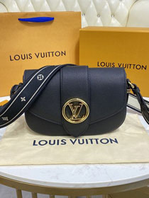 2022 Louis vuitton original calfskin pont 9 soft mm handbag M58967 black