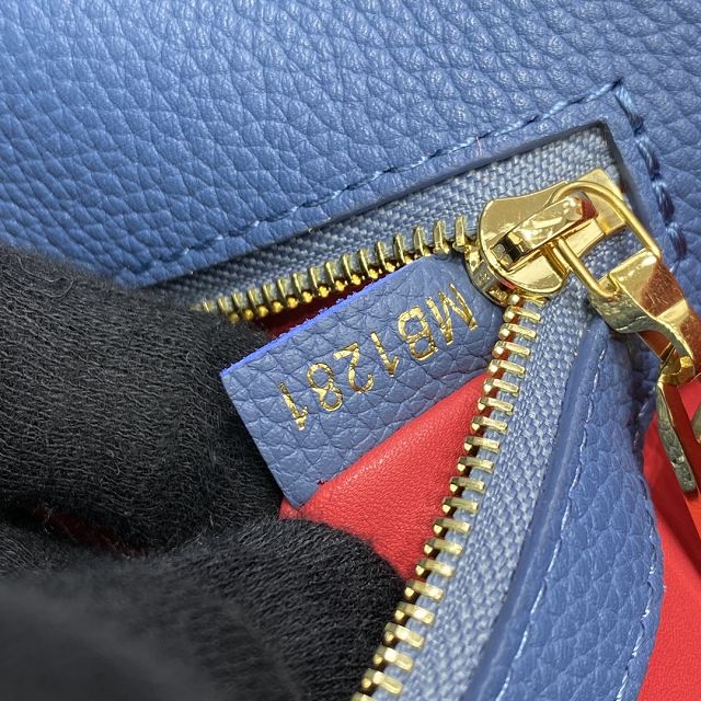 2022 Louis vuitton original calfskin pont 9 soft mm handbag M58968 blue