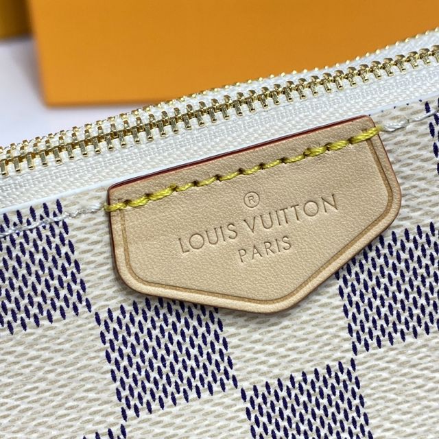 Louis vuitton original damier azur double zip pochette N60460